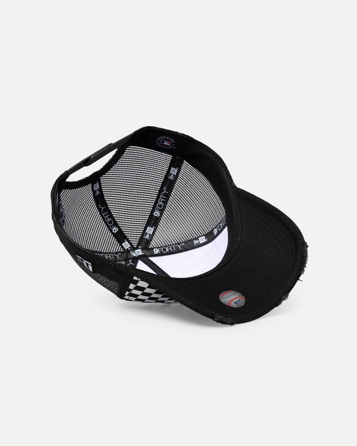 New Era Los Angeles Dodgers 'Checker Trucker' 9FORTY A-Frame Trucker Snapback White