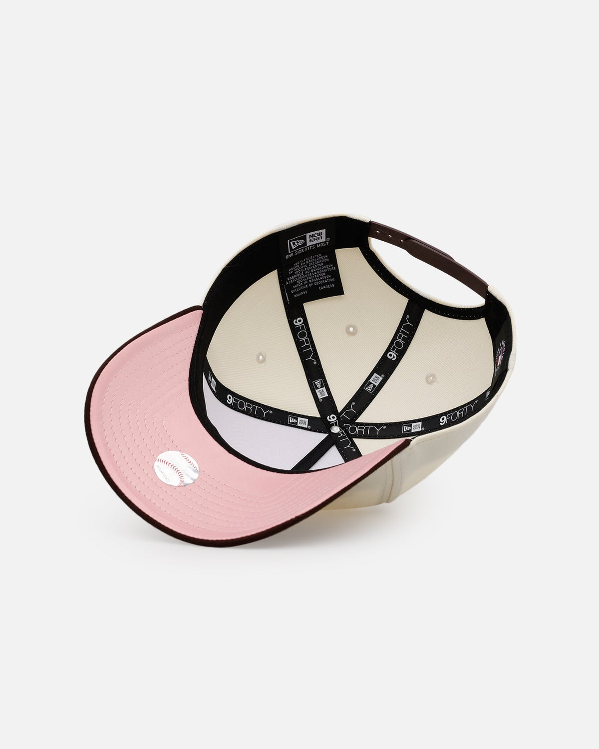 New Era Los Angeles Dodgers 'Pink Satin Pink Hearts Walnut' 9FORTY A-Frame Snapback Chrome/Walnut