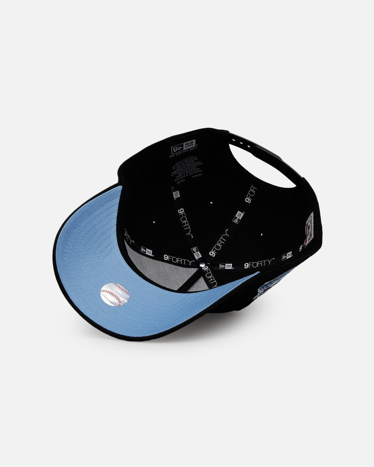 New Era Atlanta Braves 'Black And Sky Blue' 9FORTY A-Frame Snapback Black/Sky Blue - image 6