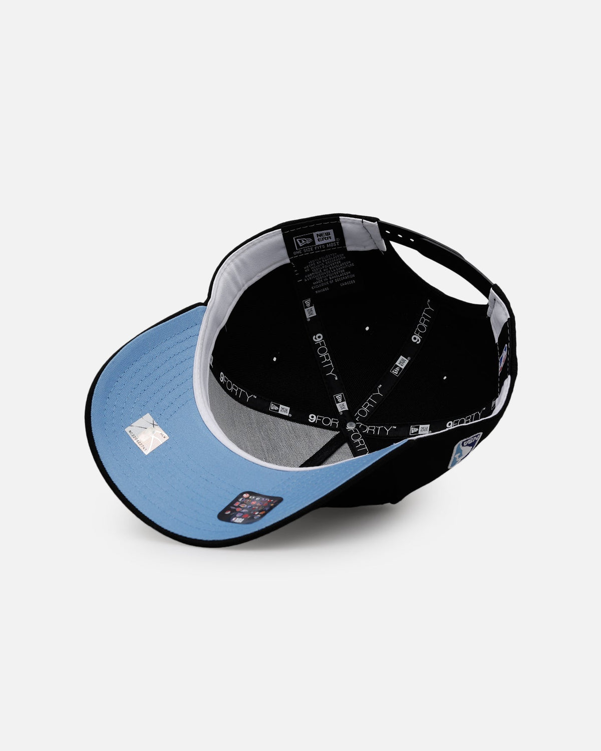 New Era Chicago Bulls 'Black And Sky Blue' 9FORTY A-Frame Snapback Black/Sky Blue