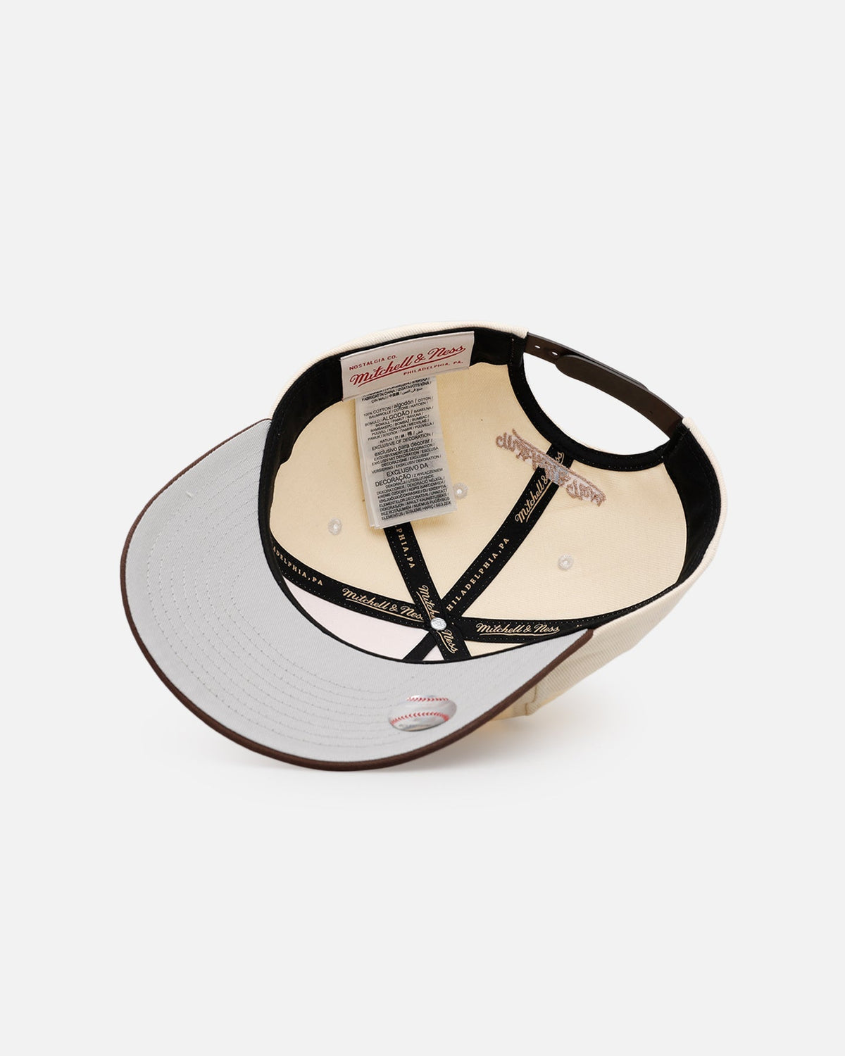 Mitchell & Ness San Diego Padres 'Hand Stitch' Deadstock Snapback Brown - image 6