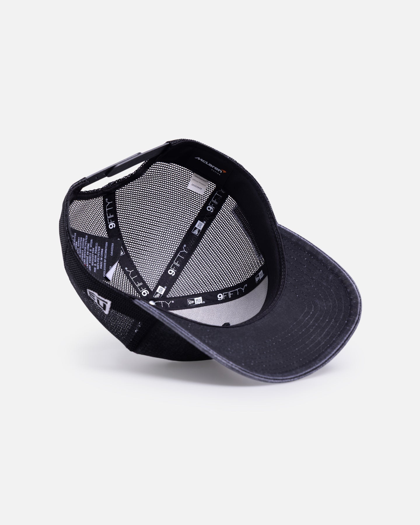 New Era X Mclaren 'Washed' 9FIFTY Trucker Snapback Black