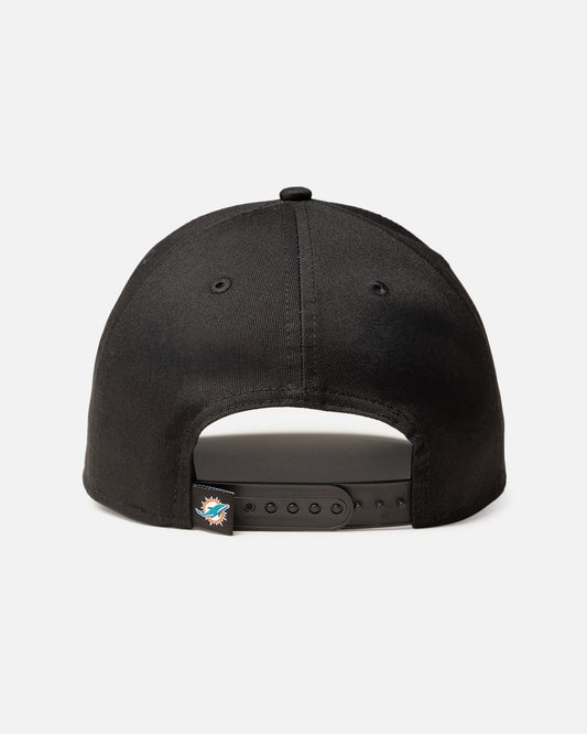 New Era Miami Dolphins 'Upside Down Logo' 9FORTY A-Frame Snapback Black/Official Team Color - image 2