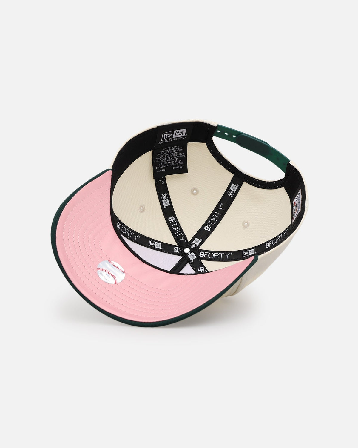 New Era Houston Astros 'Pink Satin Hearts Green' 9FORTY A-Frame Snapback Chrome/Dark Green - image 6