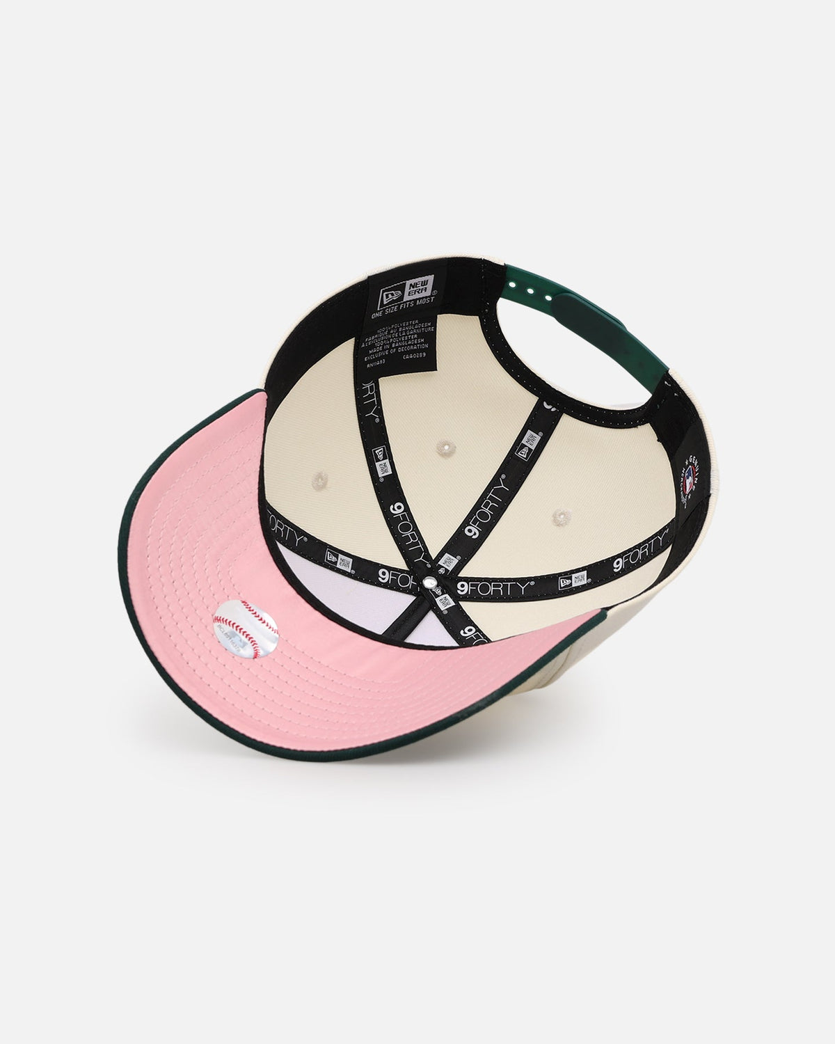 New Era Atlanta Braves 'Pink Satin Hearts Green' 9FORTY A-Frame Snapback Chrome/Dark Green - image 6