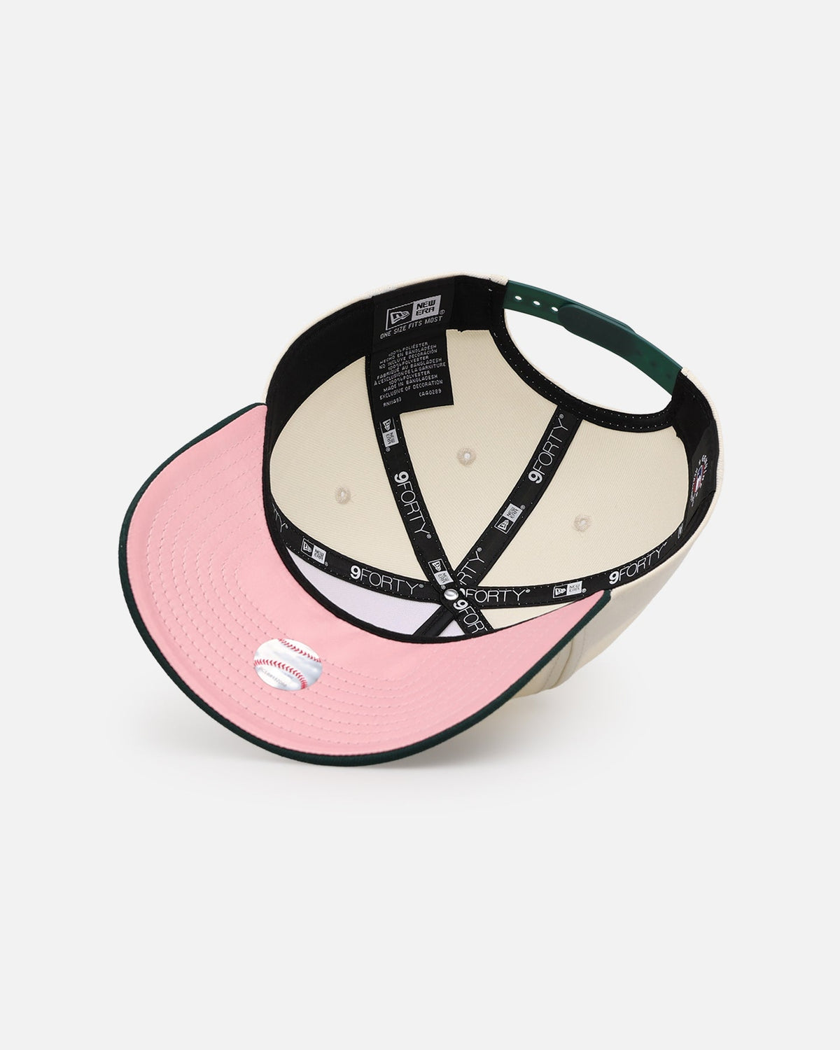 New Era Detroit Tigers 'Pink Satin Hearts Green' 9FORTY A-Frame Snapback Chrome/Dark Green - image 6