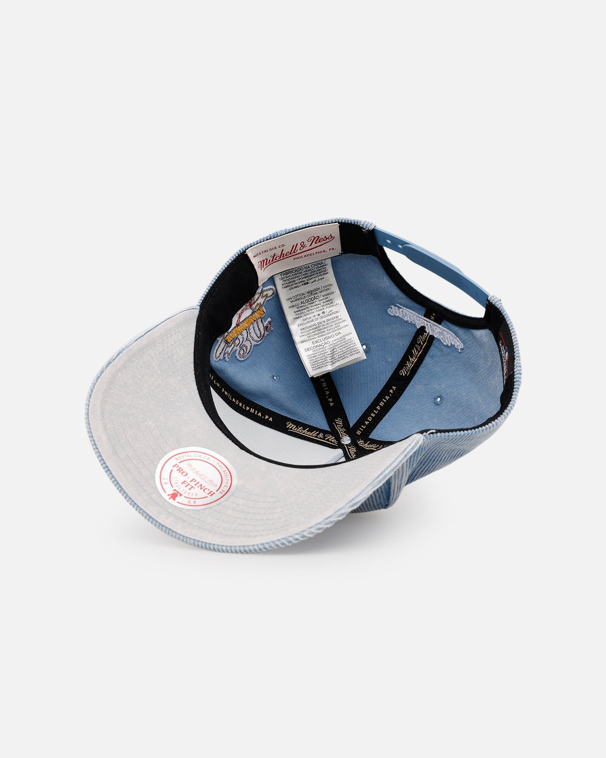 Mitchell & Ness Atlanta Braves 'Dusty Cord' Pro Pinch Snapback Light Blue - image 7