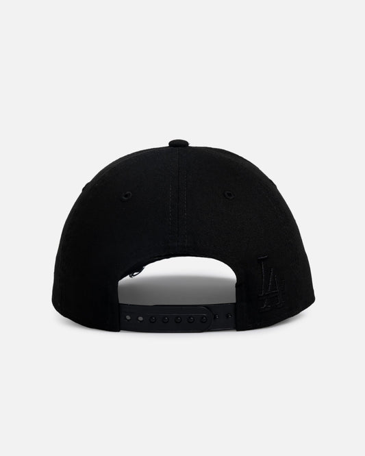 New Era Los Angeles Dodgers 'Applique Distressed' 9FORTY A-Frame Snapback Black/White