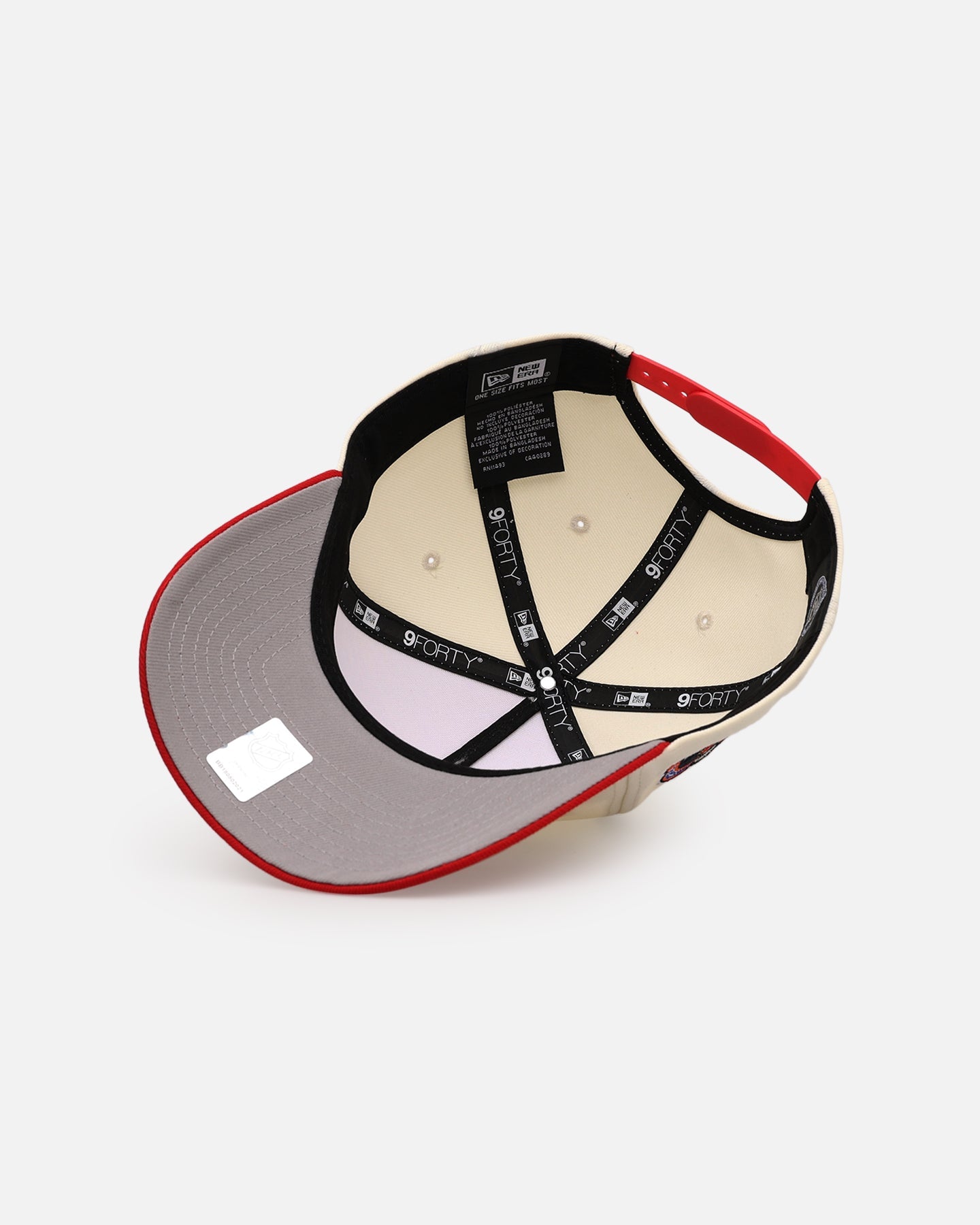 New Era Calgary Flames 'Team Color Visor' 9FORTY A-Frame Snapback Chrome/Official Team Color