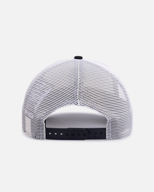 New Era Los Angeles Dodgers 'Upside Down Logo' 9FORTY A-Frame Trucker Snapback White/Black
