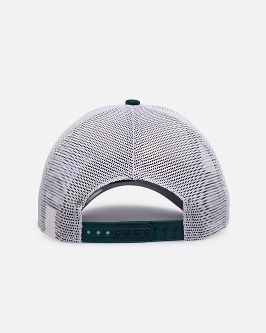 New Era Los Angeles Dodgers 'Upside Down Logo' 9FORTY A-Frame Trucker Snapback White/Green