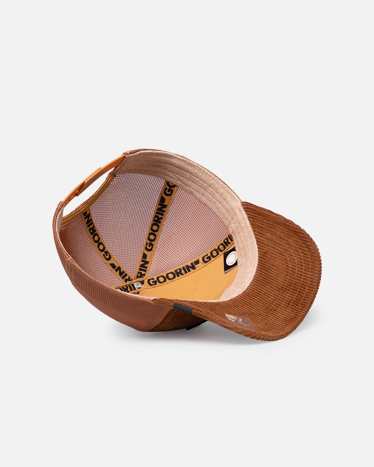 Goorin Bros Diapper Rebel Corduroy Rebel Trucker Snapback Brown - image 6