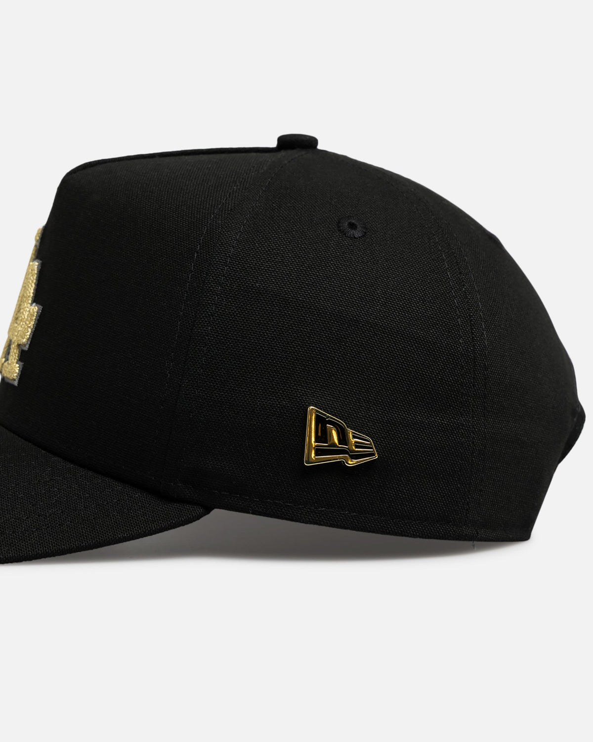 New Era Los Angeles Dodgers 'Canvas Chainstitch Project X' 9FORTY A-Frame Snapback Black/Gold