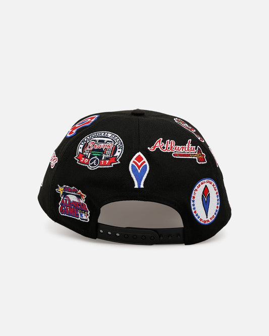 New Era Atlanta Braves 'All Over Embroidery' 9FORTY A-Frame Snapback Black - image 2
