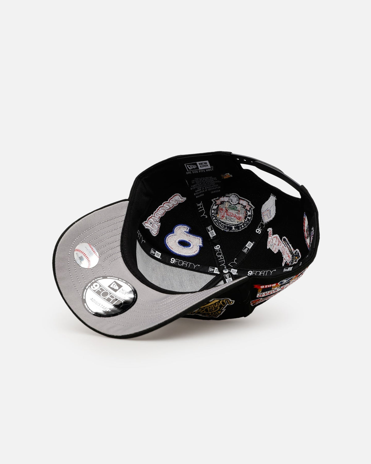 New Era Atlanta Braves 'All Over Embroidery' 9FORTY A-Frame Snapback Black - image 6