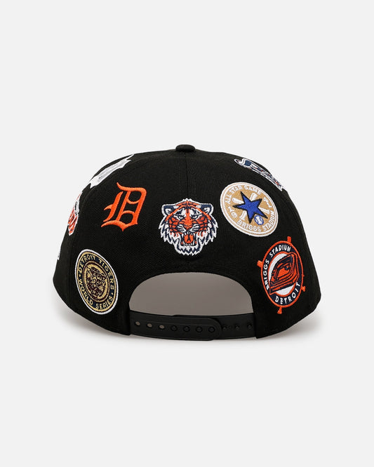 New Era Detroit Tigers 'All Over Embroidery' 9FORTY A-Frame Snapback Black - image 2