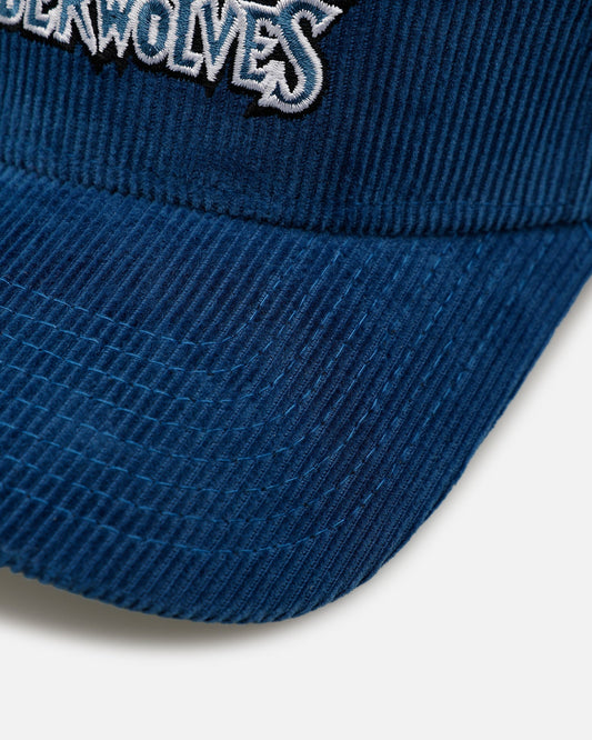 Mitchell & Ness Minnesota Timberwolves 'Vintage Cord' Pro Pinch Snapback Blue