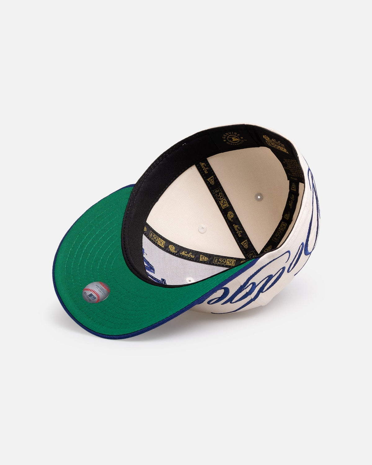 New Era Los Angeles Dodgers 'MLB Side Script 59FIFTY Fitted Light Beige
