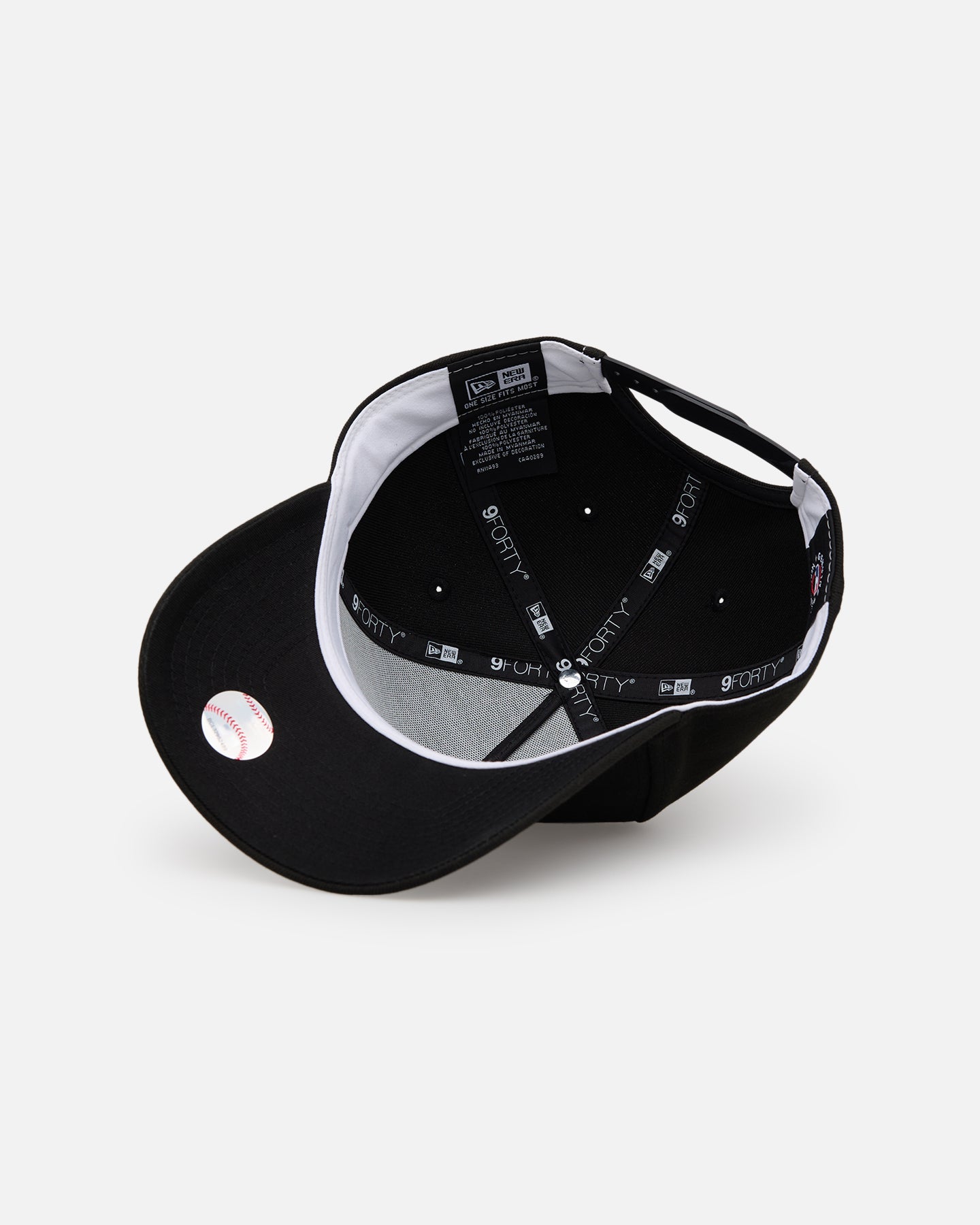 New Era New York Mets 'Black' 9FORTY A-Frame Snapback Black/White