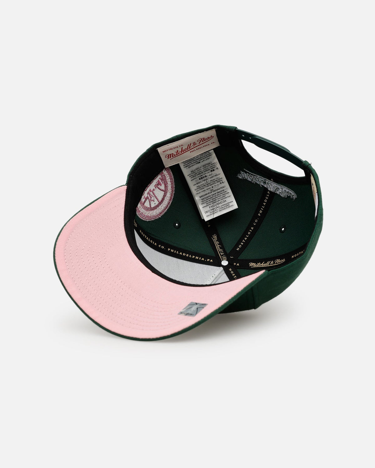 Mitchell & Ness Seattle Supersonics 'Pink Side Patch' Pro Pinch Snapback Official Team Color - image 6