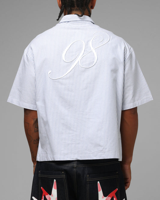 Loiter Studio Zip Shirt Blue Stripe - image 2