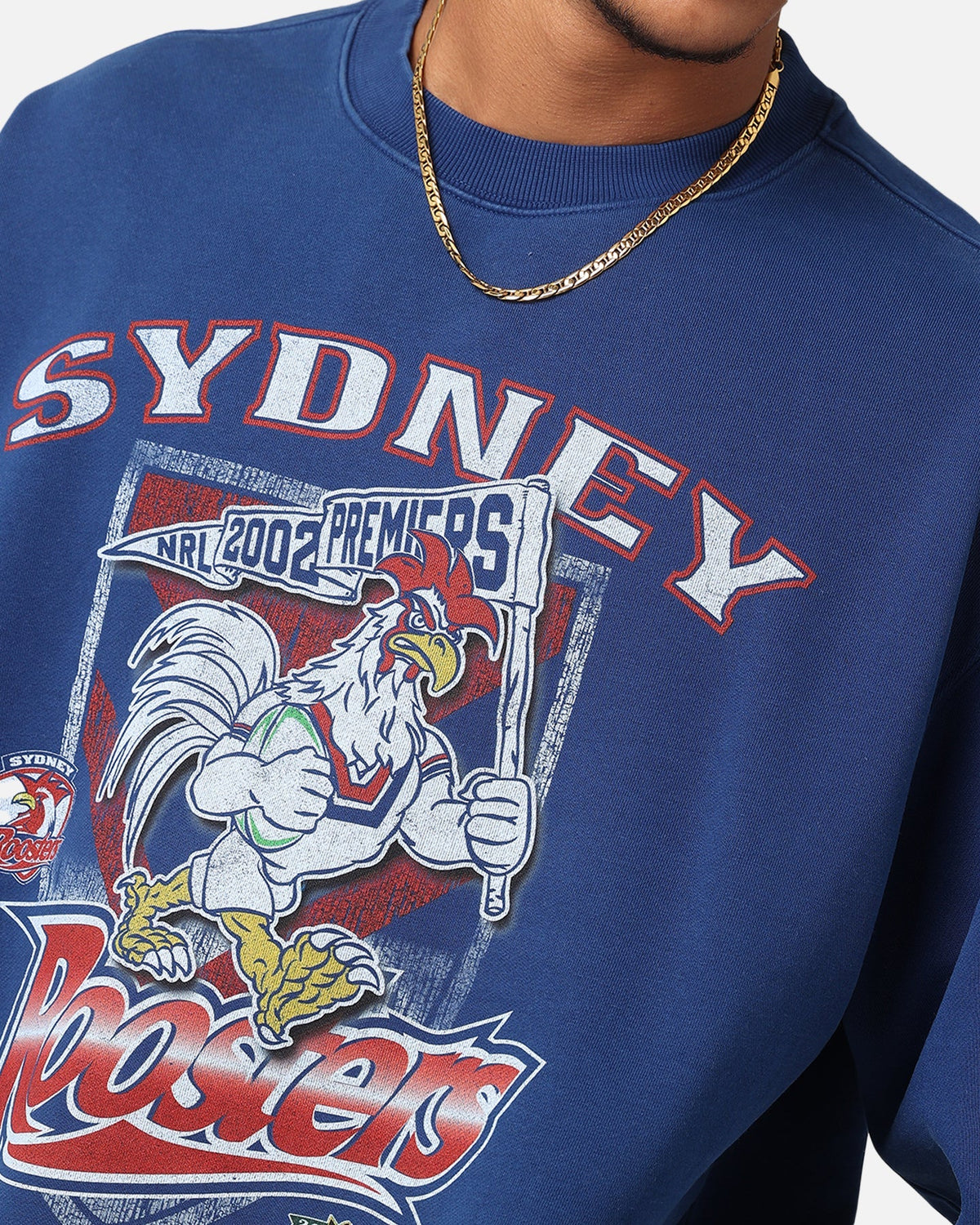 Mitchell & Ness Sydney Roosters 2002 NRL Premiers Crewneck Navy - image 6