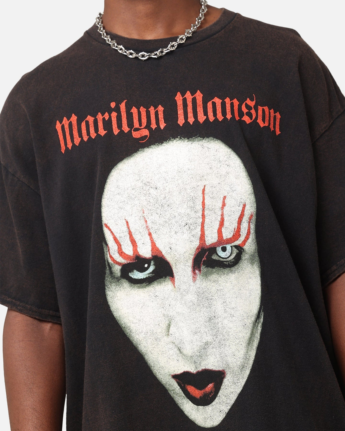 Marilyn Manson Red Lids Vintage T-Shirt Black Vintage - image 6