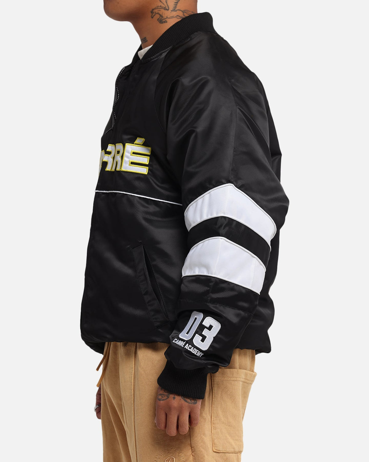 Carre Rally Panelled Bomber Jacket Black - image 7