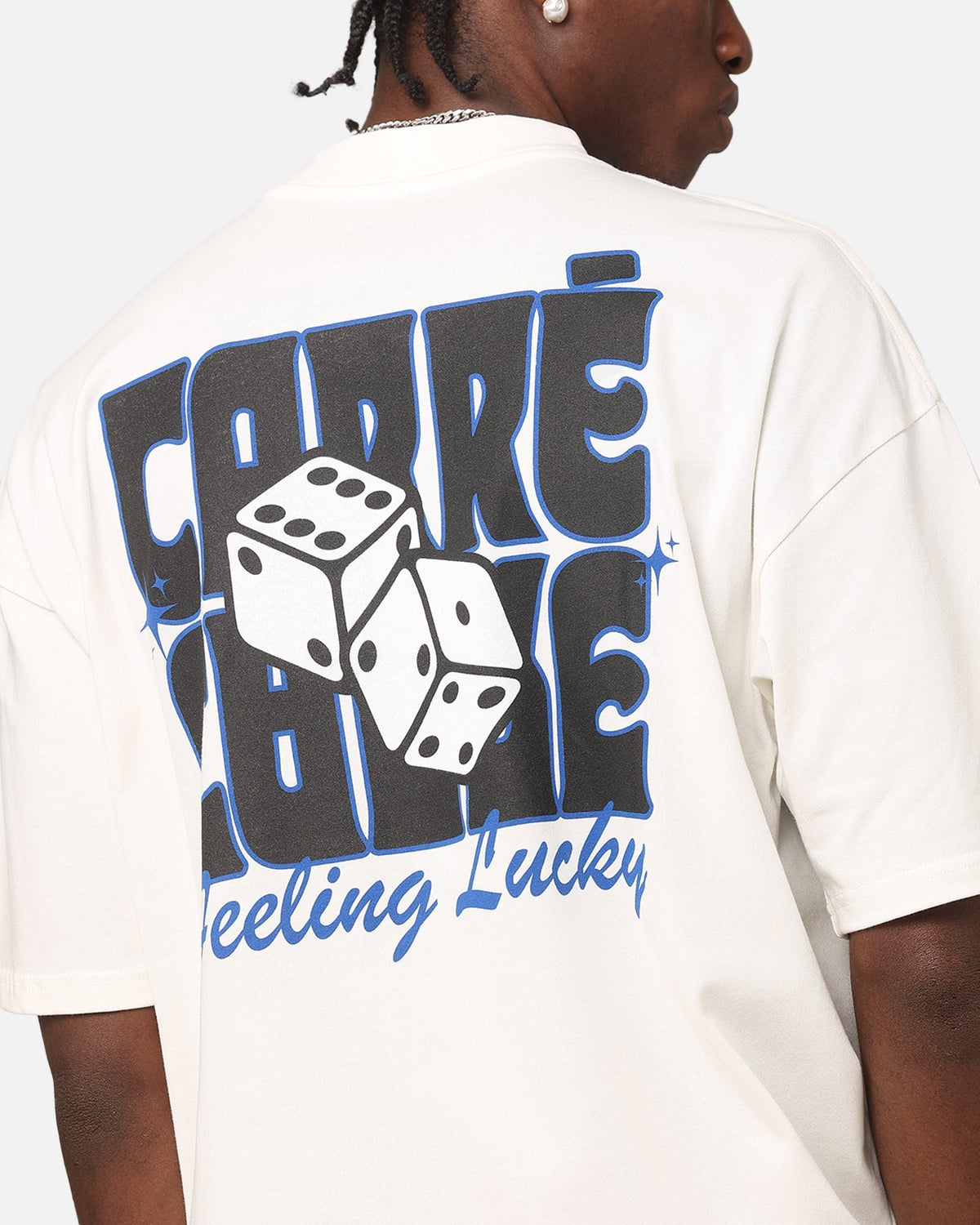 Carre Feeling Lucky Mock Neck T-Shirt Off White - image 7