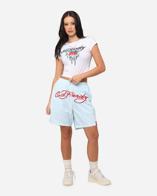 Ed Hardy Women's Ice Heart Baby T-Shirt White