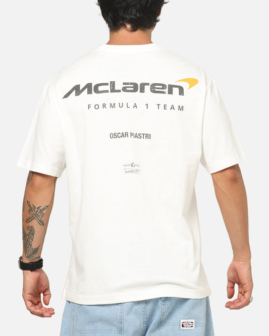 Mitchell & Ness X Mclaren Piastri Helmet T-Shirt Vintage White - image 2