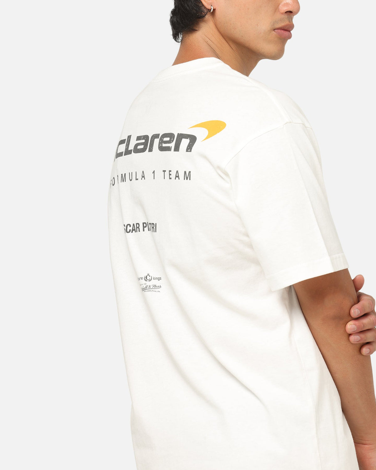 Mitchell & Ness X Mclaren Piastri Helmet T-Shirt Vintage White - image 8
