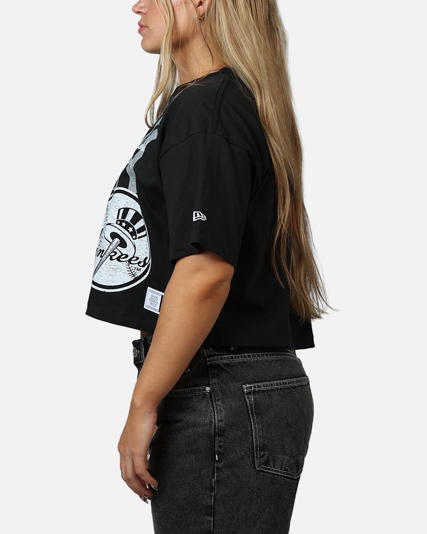 New Era Women's New York Yankees Team Split T-Shirt Navy/Black - image 5
