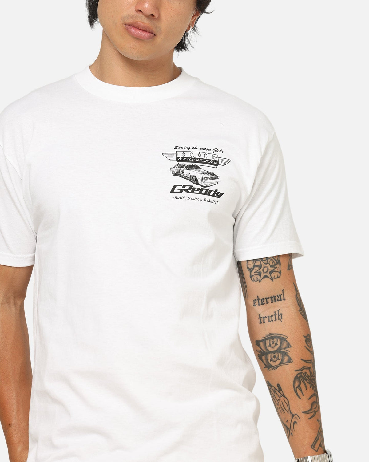Huf X Greddy Body Works T-Shirt White - image 8