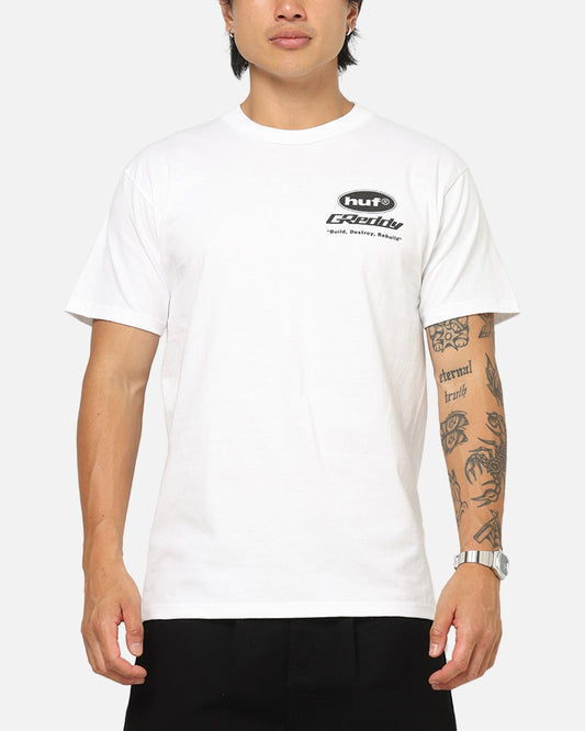 Huf X Greddy Parts T-Shirt White - image 2