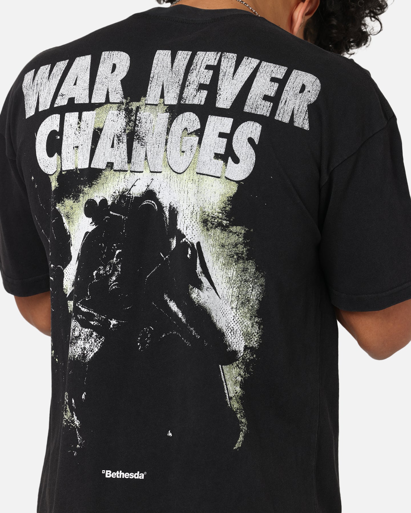 73Studio X Fallout '08 Fallout 3 Vintage T-Shirt Black Acidwash