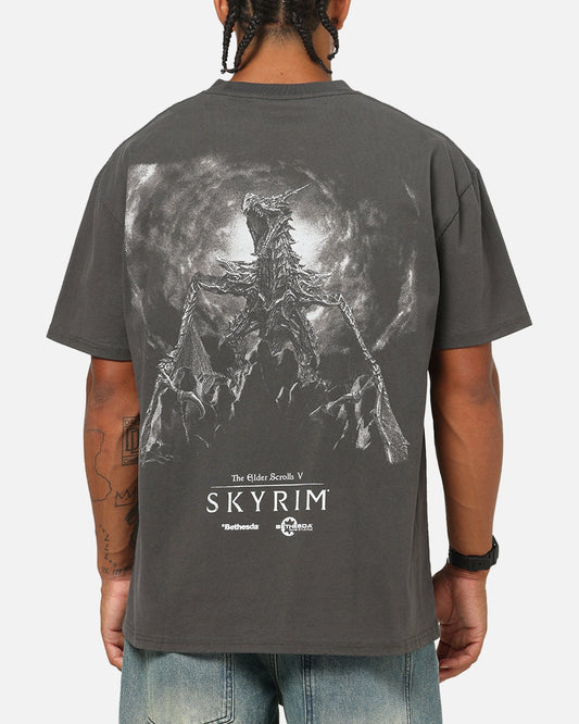 73Studio X The Elder Scrolls V: Skyrim Alduin Vintage T-Shirt Black Wash - image 2