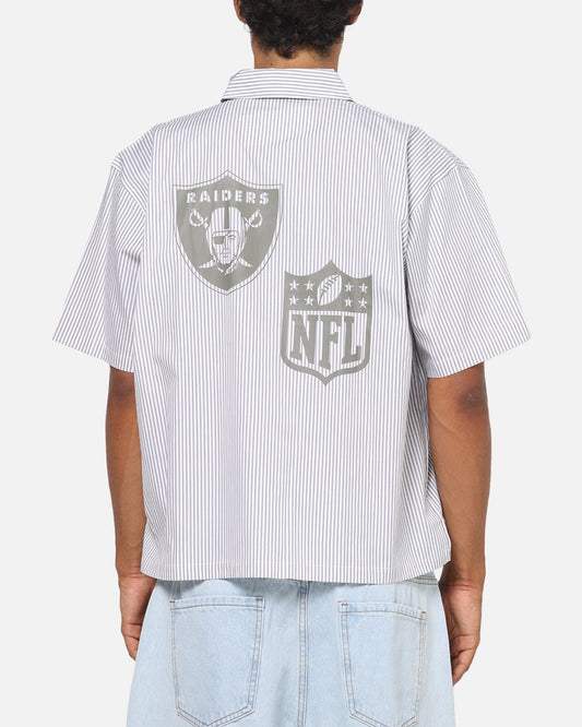 Majest Athletic Las Vegas Raiders Graphic Boxy Shirt White/Navy - image 2