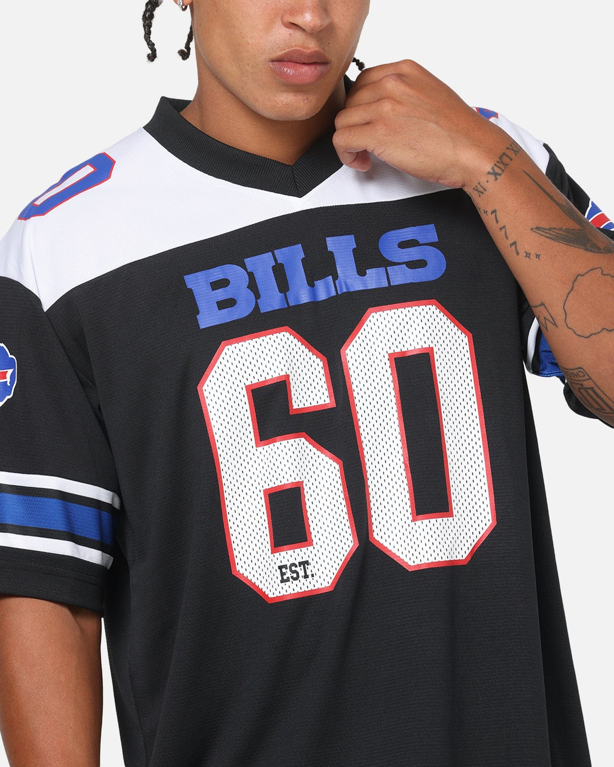 Majestic Athletic Buffalo Bills Glenver Mesh Oversized T-Shirt Black - image 6