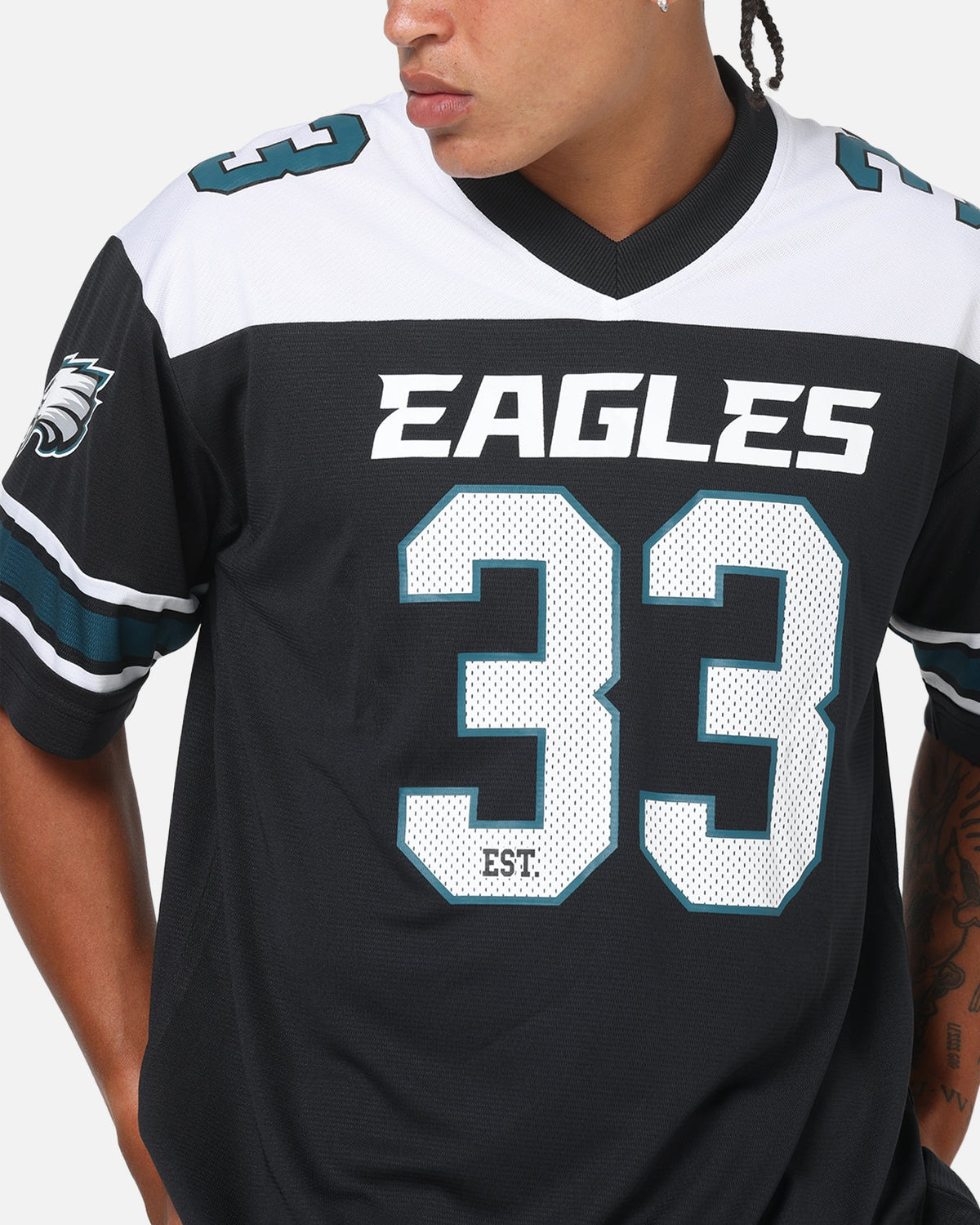 Majestic Athletic Philadelphia Eagles Glenver Mesh Oversized T-Shirt Black - image 6