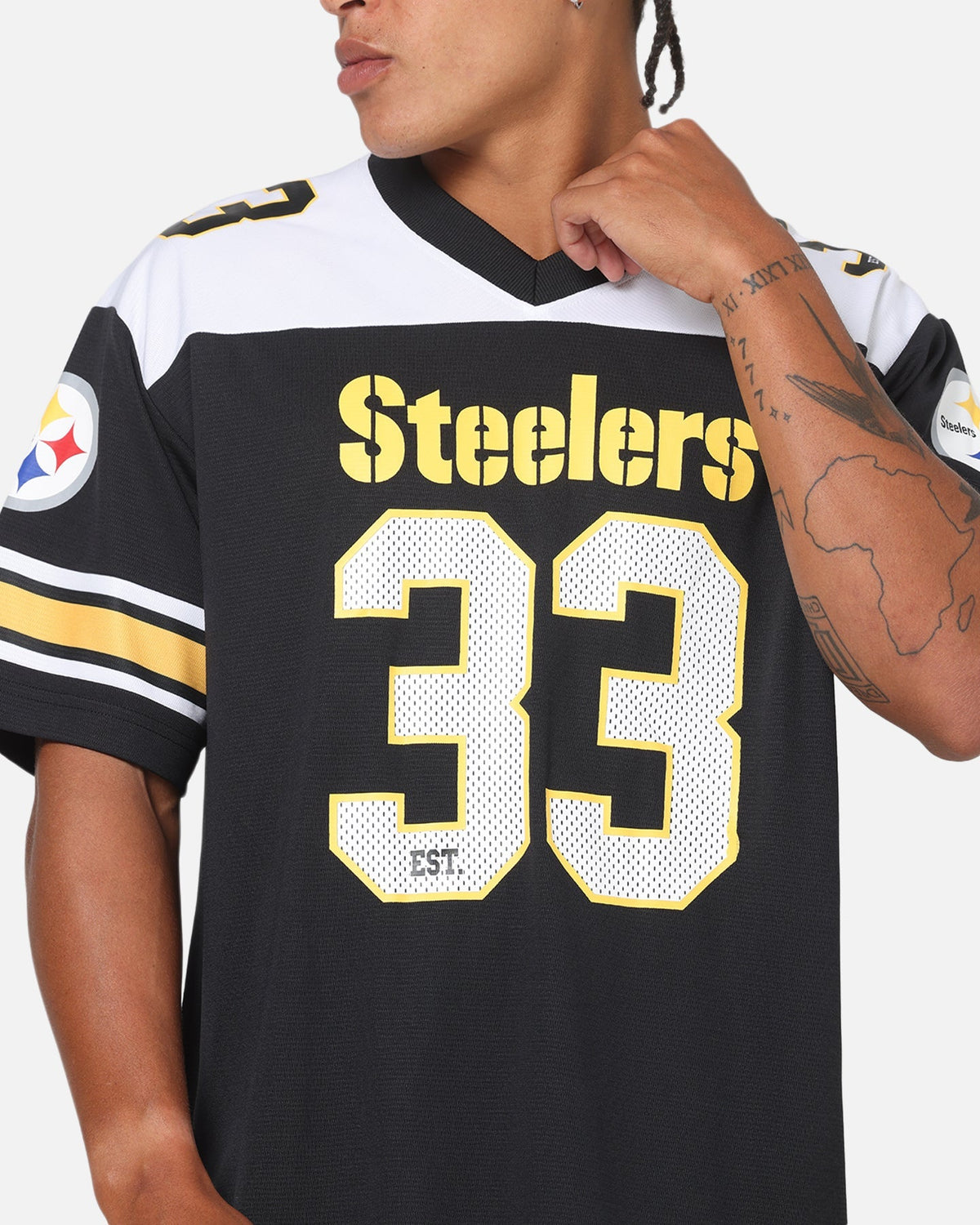 Majestic Athletic Pittsburgh Steelers Glenver Mesh Oversized T-Shirt Black - image 6