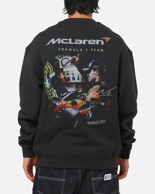 Mitchell & Ness X Mclaren Lando Norris Signature Crewneck Washed Black - image 2