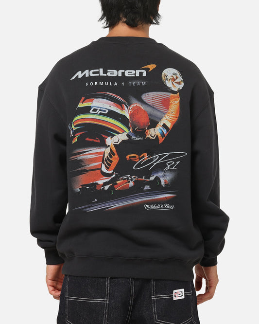 Mitchell & Ness X Mclaren Oscar Piastri Signature Crewneck Washed Black - image 2