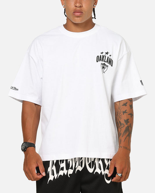 Mitchell & Ness Las Vegas Raiders Stars & Text Boxy T-Shirt White