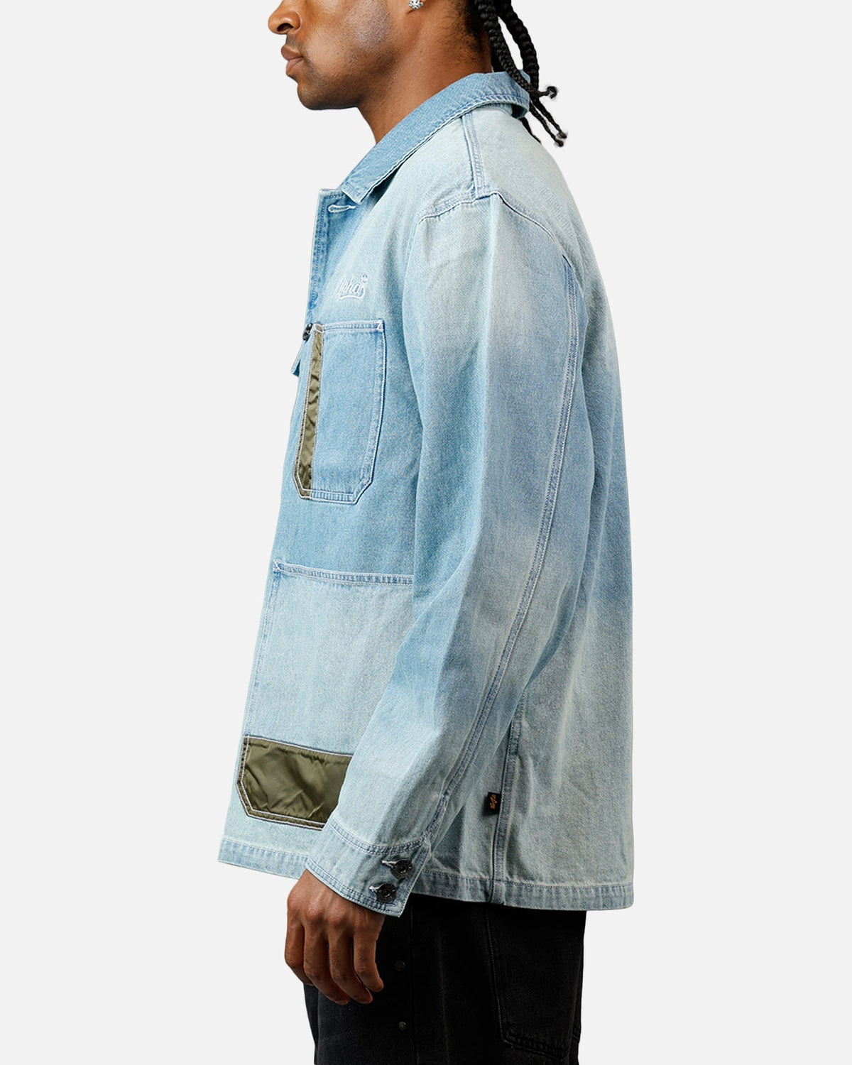Alpha Industries Denim Relaxed Chore Coat Denim Blue - image 5