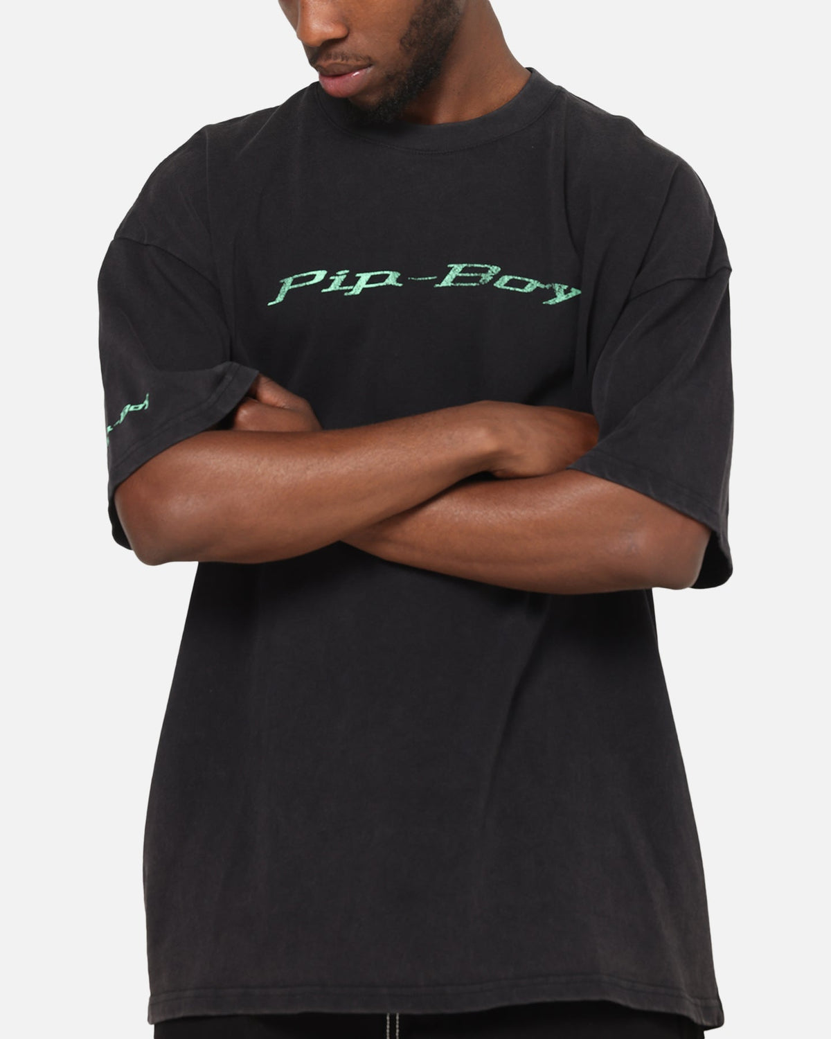 73Studio X Fallout Pipboy T-Shirt Black Acidwash - image 8