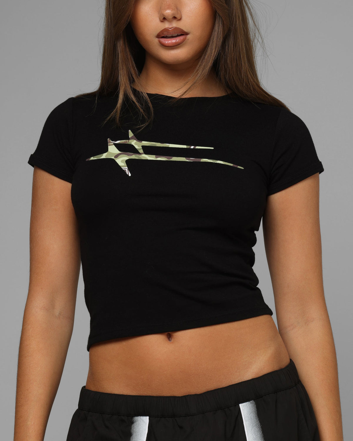 Loiter Women's Hybrid Baby T-Shirt Black - image 6