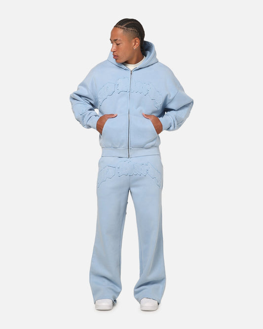 Ed Hardy Fray Zip Hoodie Blue