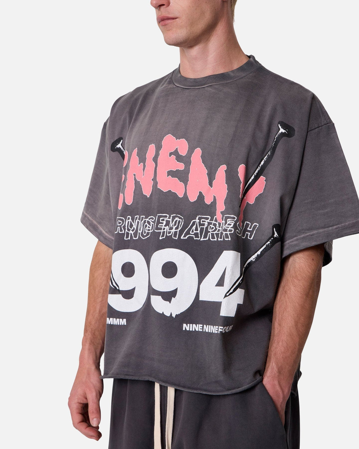 MNML Enemy T-Shirt Washed Black - image 6