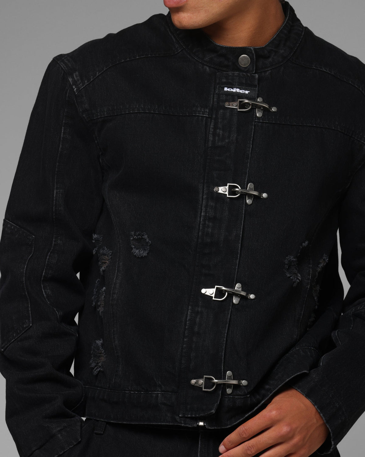 Loiter Thrasher Jacket Washed Black - image 6